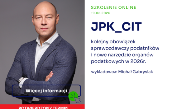 Potwierdzone szkolenie z JPK_CIT!