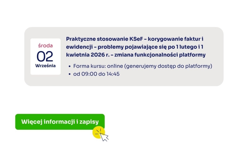 Zapraszamy na szkolenie KSeF online